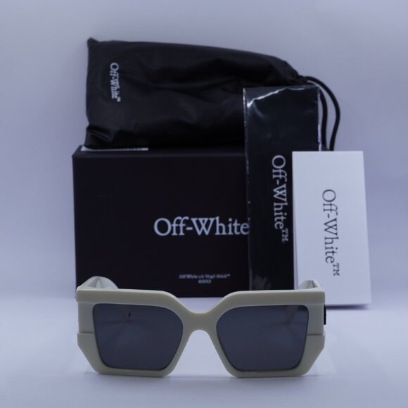 Off-White OERI148 DOVER 0107 Square Sunglasses – White\\ Grey main image 4